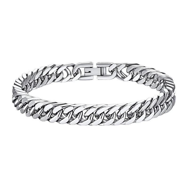 Ceramic Link Bracelet - Cross border domineering titanium steel jewelry