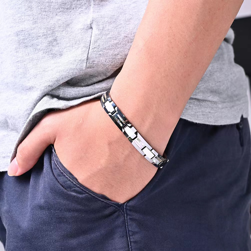 10mm Havey Punk Black Ceramic  - Ceramic Link Bracelet 评论和价格