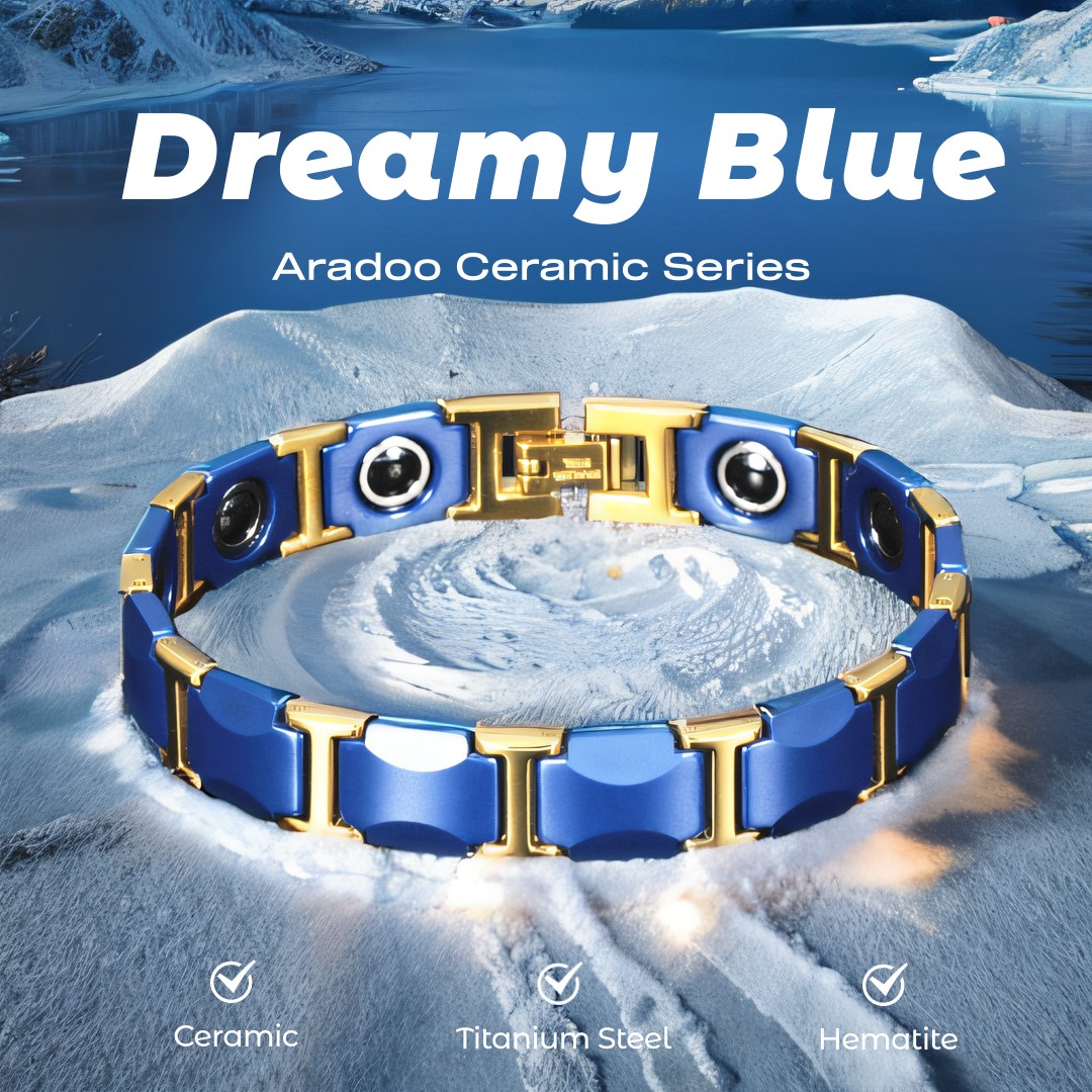 Dreamy Blue Ceramic Bracelet T - Ceramic Link Bracelet 评论和价格