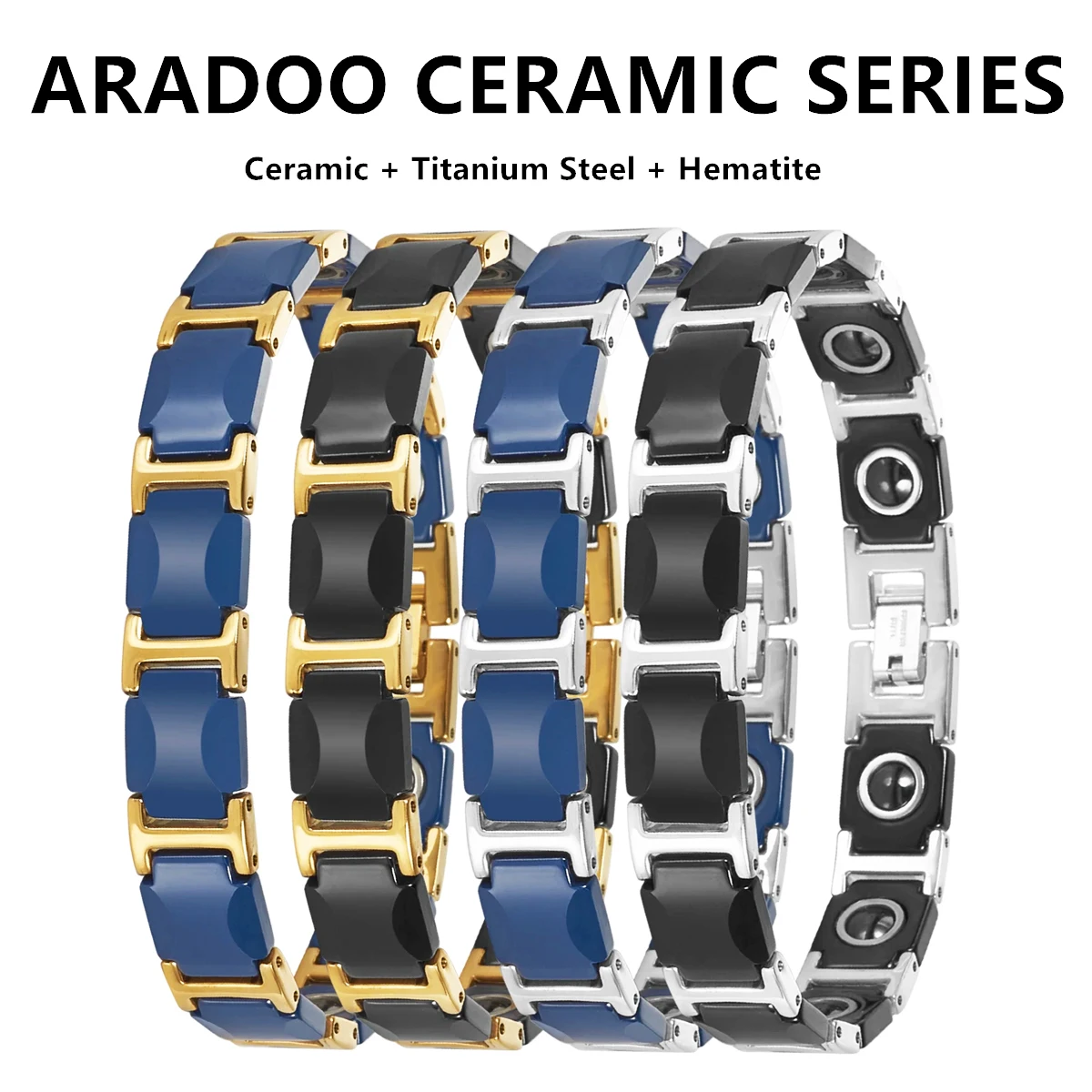 Dreamy Blue Ceramic Bracelet T - Ceramic Link Bracelet 评论和价格