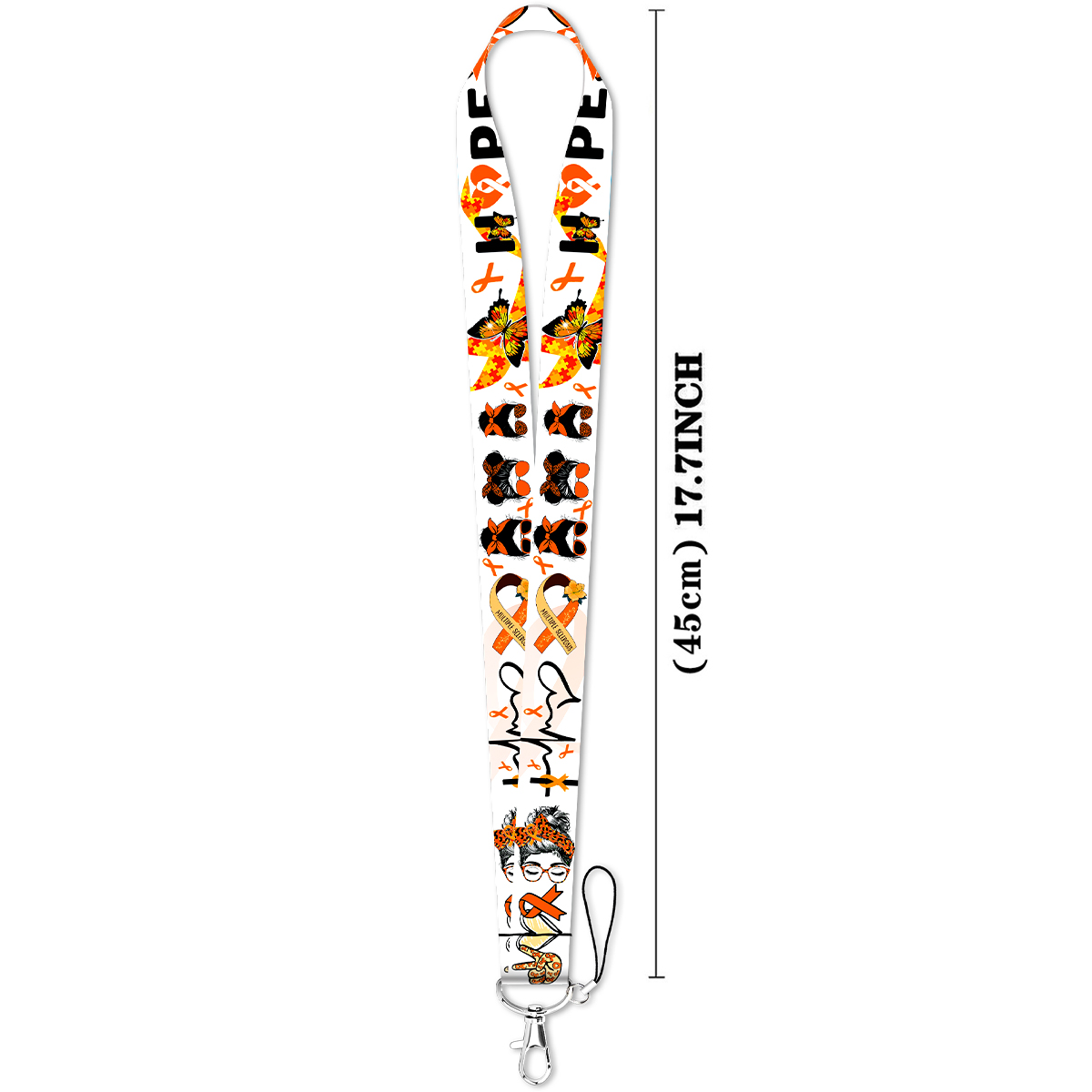 Orange Ribbon Butterfly Hope C - Rugged Sport Strap 评论和价格