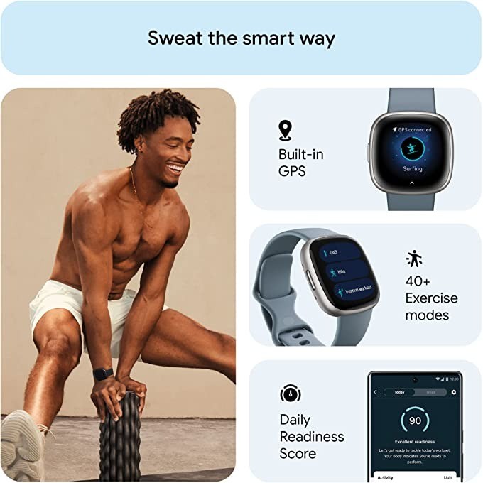 Fitbit Versa 4 Smart Watch Bui - Smartwatch Touch 评论和价格