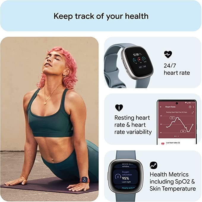 Fitbit Versa 4 Smart Watch Bui - Smartwatch Touch 评论和价格