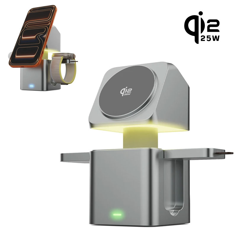 3 in 1 Magnetic QI2.2 25W Wire - Smartwatch Touch 评论和价格