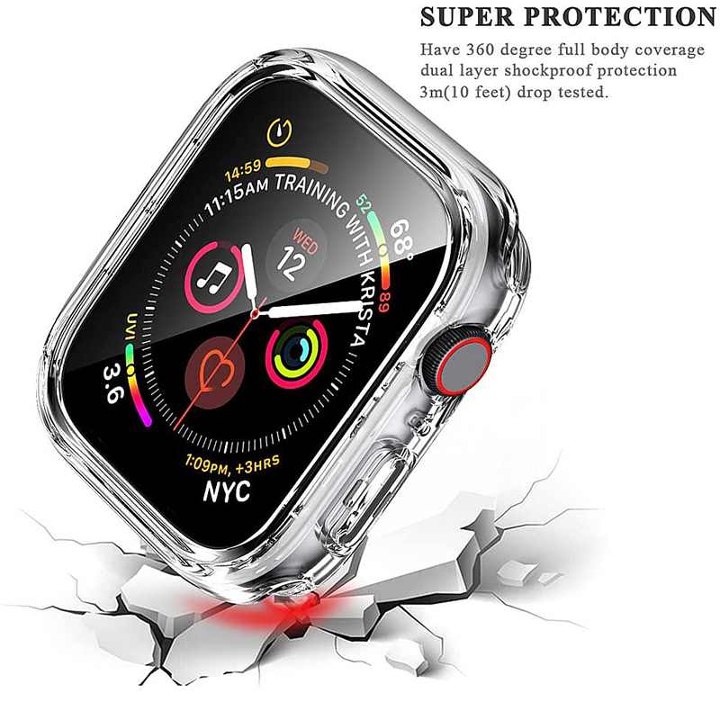 Tempered Glass+cover For Apple - Smartwatch Icon 评论和价格