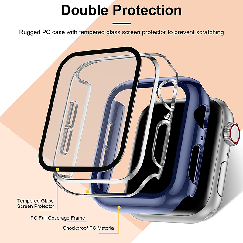 Tempered Glass+cover For Apple - Smartwatch Icon 评论和价格