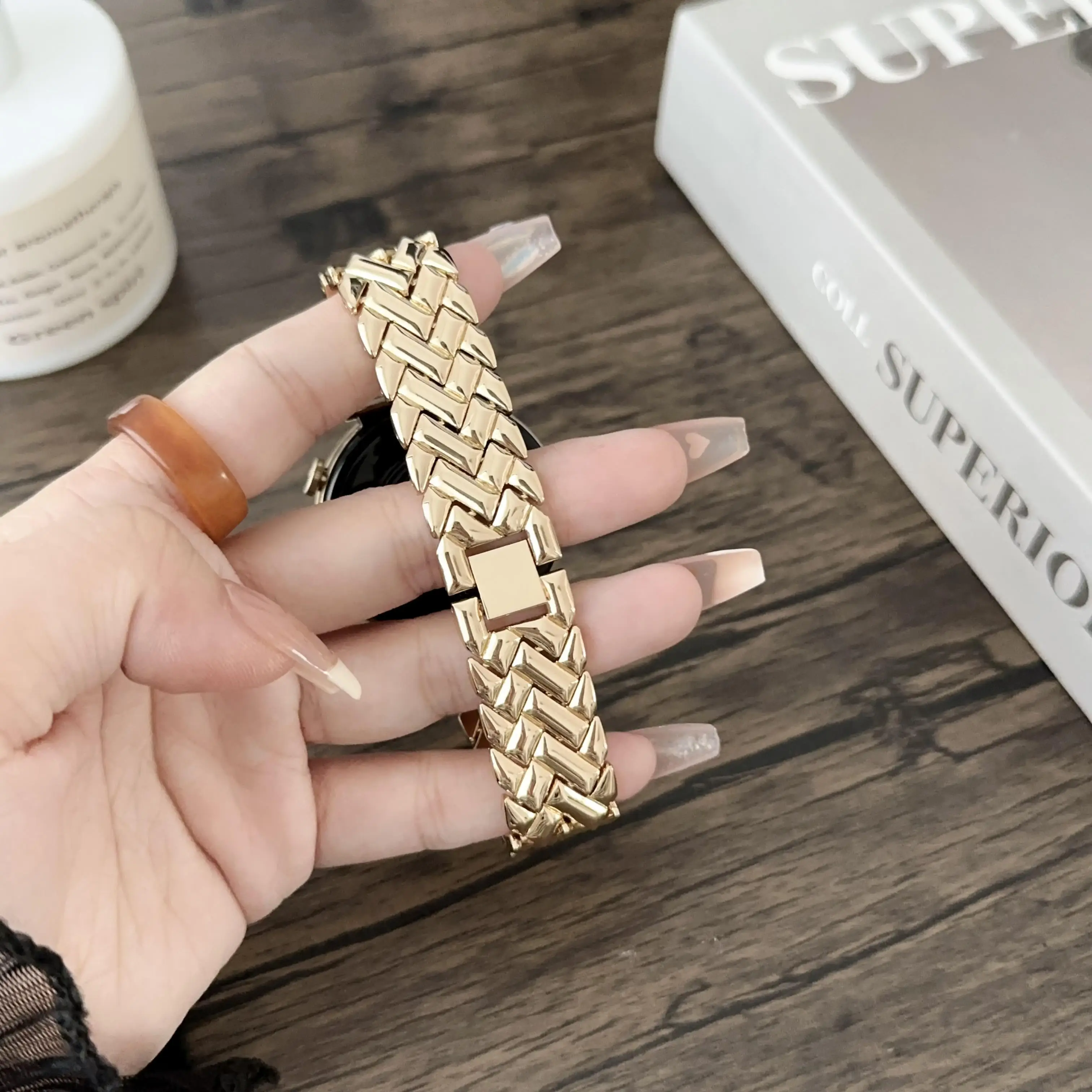 1pc 18mm V-shaped Stainless St - Fossil Smartwatch Accessories 评论和价格