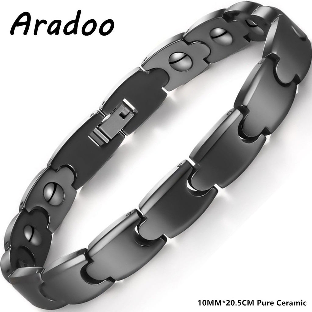 Aradoo Premium Ceramic Hematit - Ceramic Link Bracelet 评论和价格