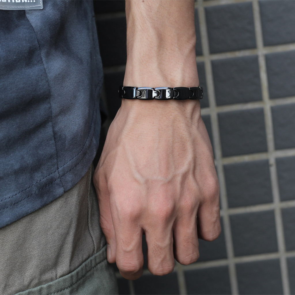 Aradoo Premium Ceramic Hematit - Ceramic Link Bracelet 评论和价格