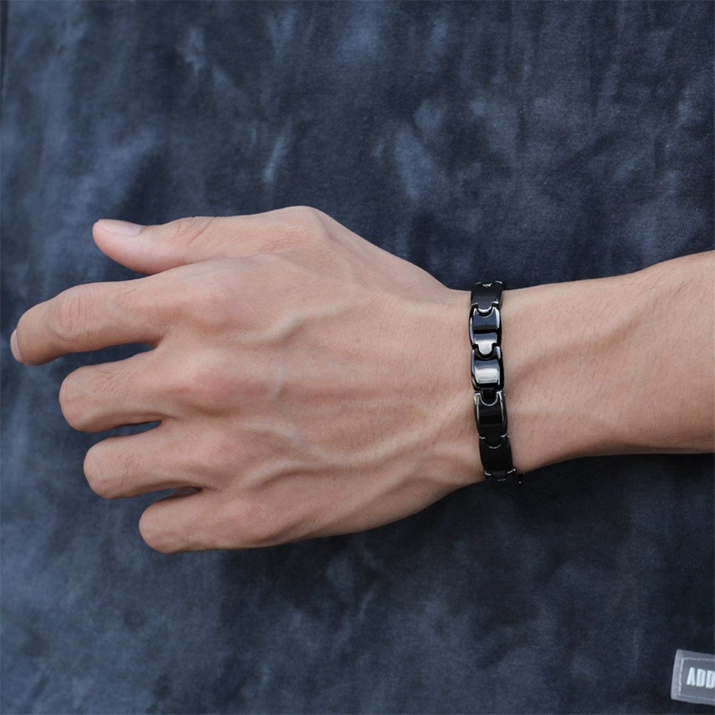 Aradoo Premium Ceramic Hematit - Ceramic Link Bracelet 评论和价格