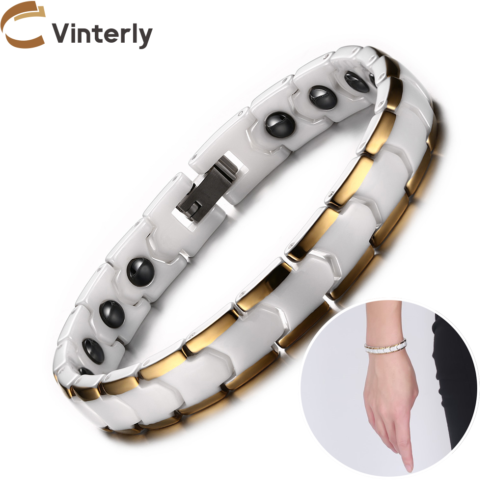 Vinterly Bracelets for Women A - Ceramic Link Bracelet 评论和价格