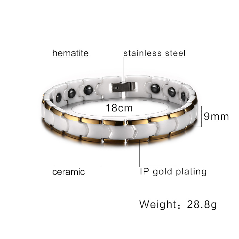 Vinterly Bracelets for Women A - Ceramic Link Bracelet 评论和价格