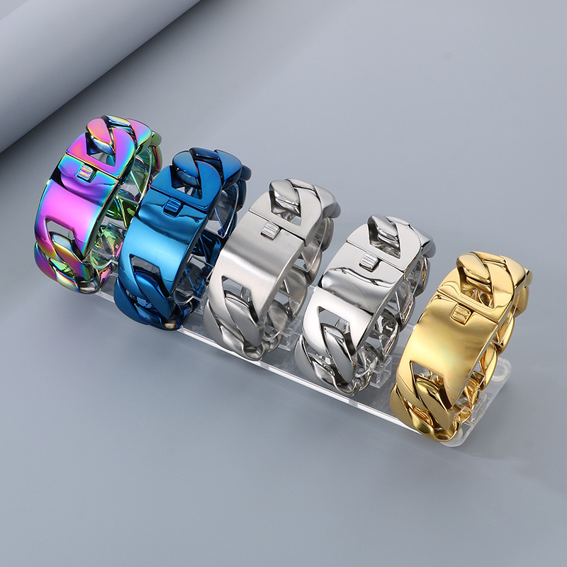 20/26/31MM 316L Stainless Stee - Ceramic Link Bracelet 评论和价格