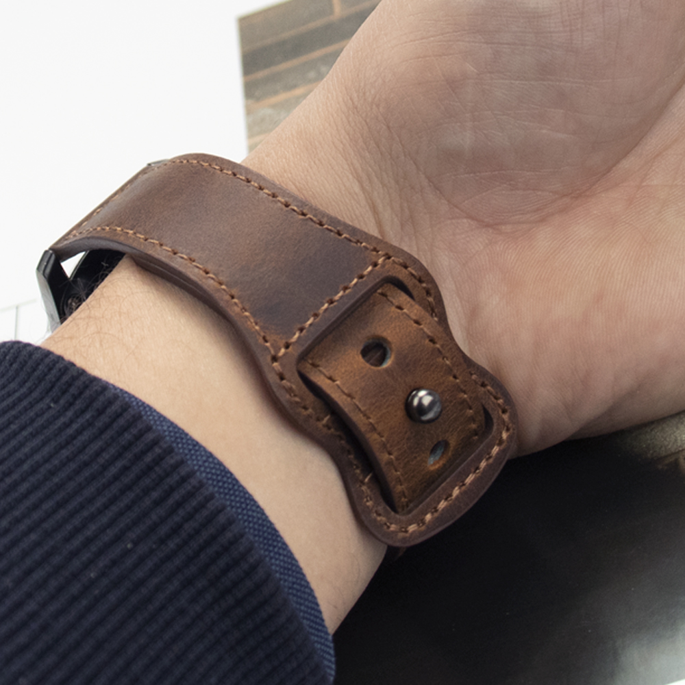 20mm 22mm Genuine Leather Watc - Smartwatch Accessories Shop 评论和价格