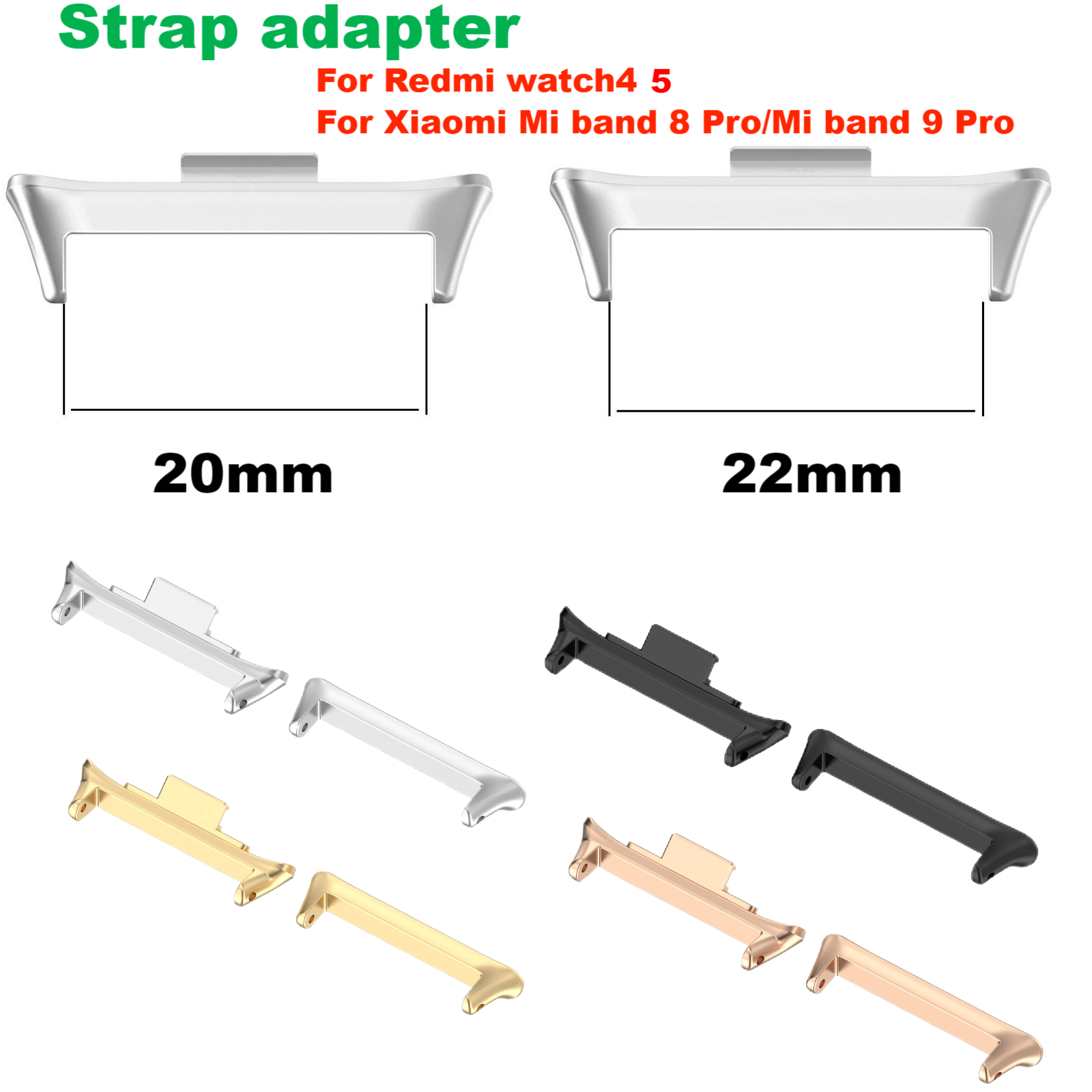 1 Pair Adapter for Redmi Watch - Xiaomi Smartwatch Accessories 评论和价格