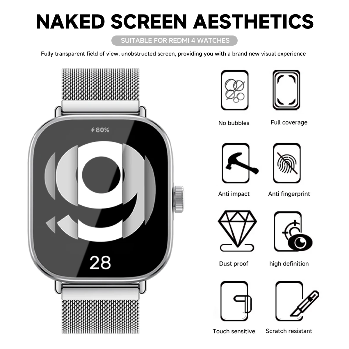 Tempered Glass for Xiaomi Redm - Smartwatch Icon 评论和价格