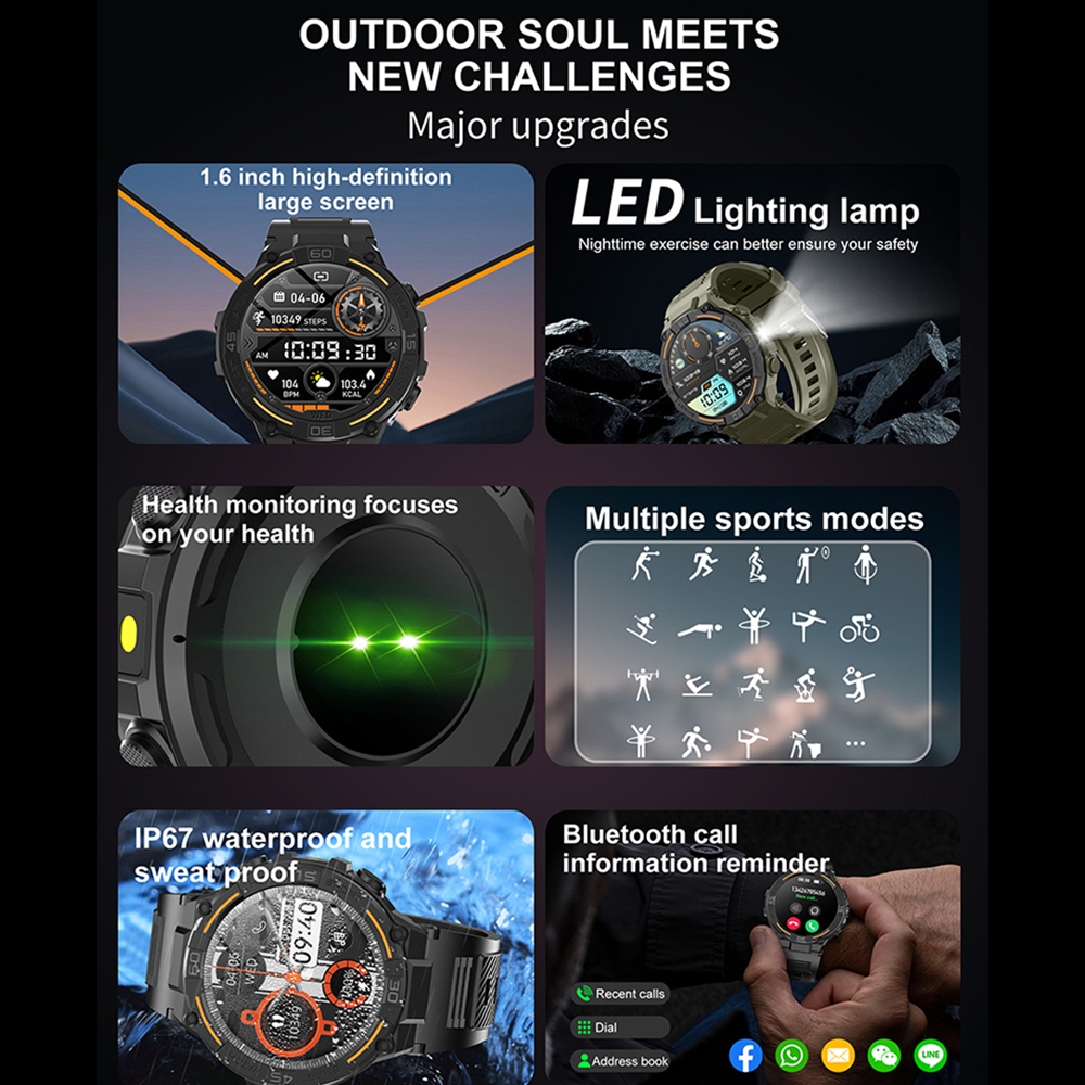 Outdoor Military Rugged Smartw - Smartwatch X2 评论和价格