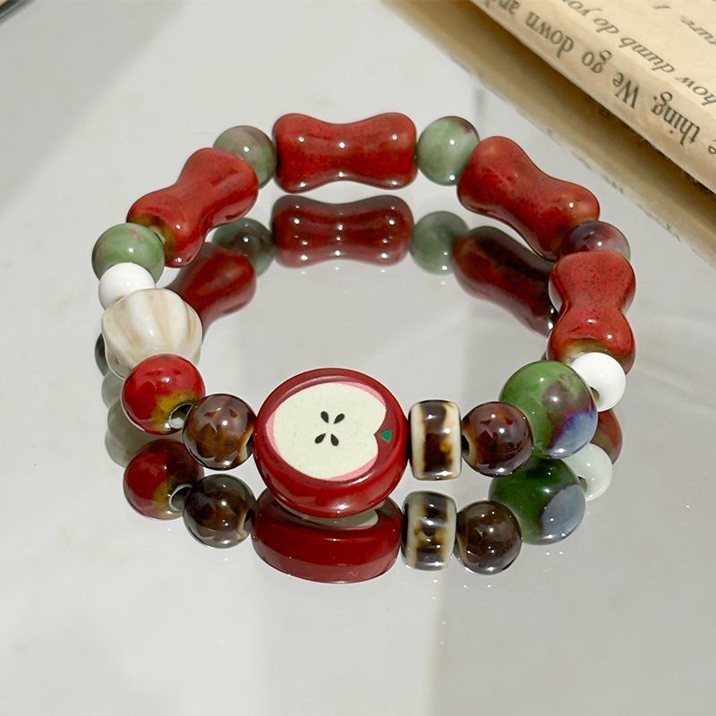 Retro Imitation Apple Ceramic  - Ceramic Link Bracelet 评论和价格