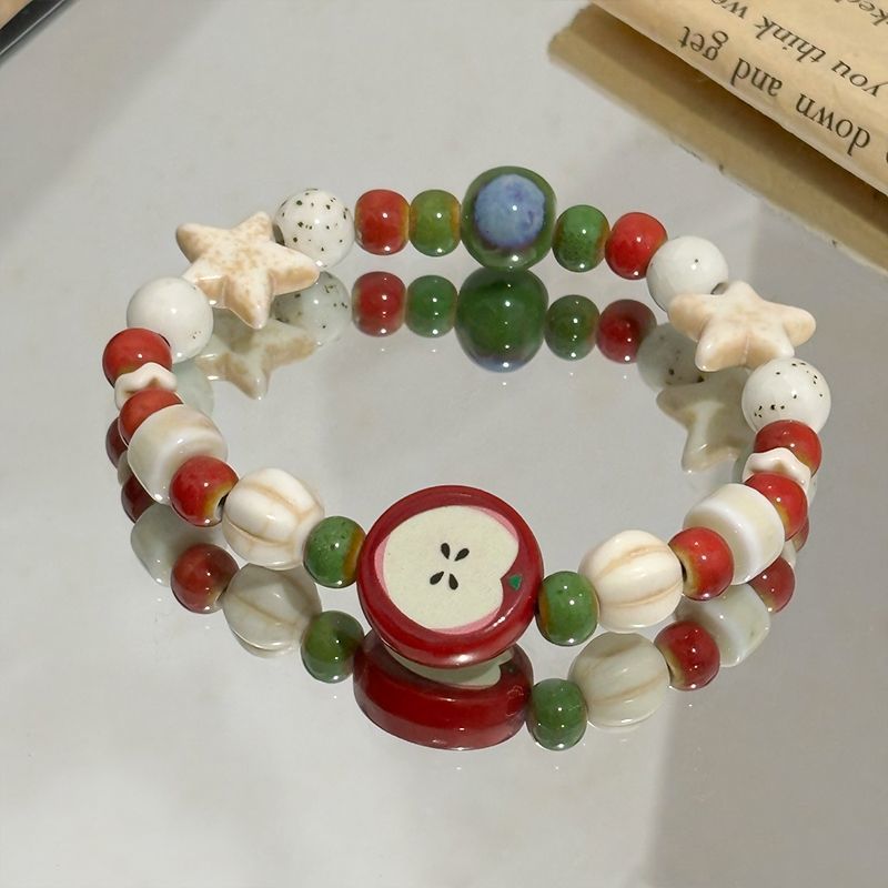 Retro Imitation Apple Ceramic  - Ceramic Link Bracelet 评论和价格