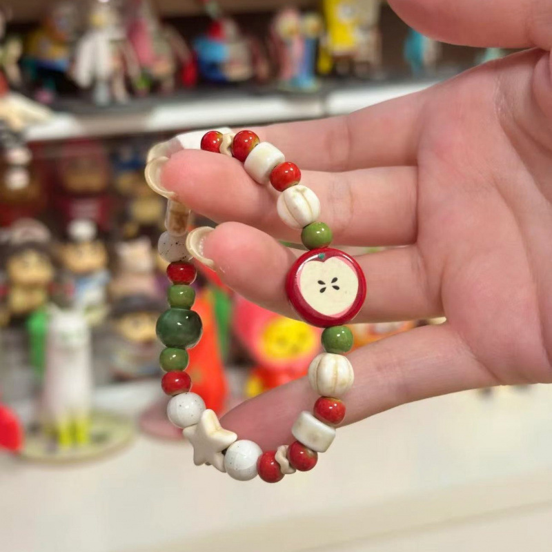 Retro Imitation Apple Ceramic  - Ceramic Link Bracelet 评论和价格