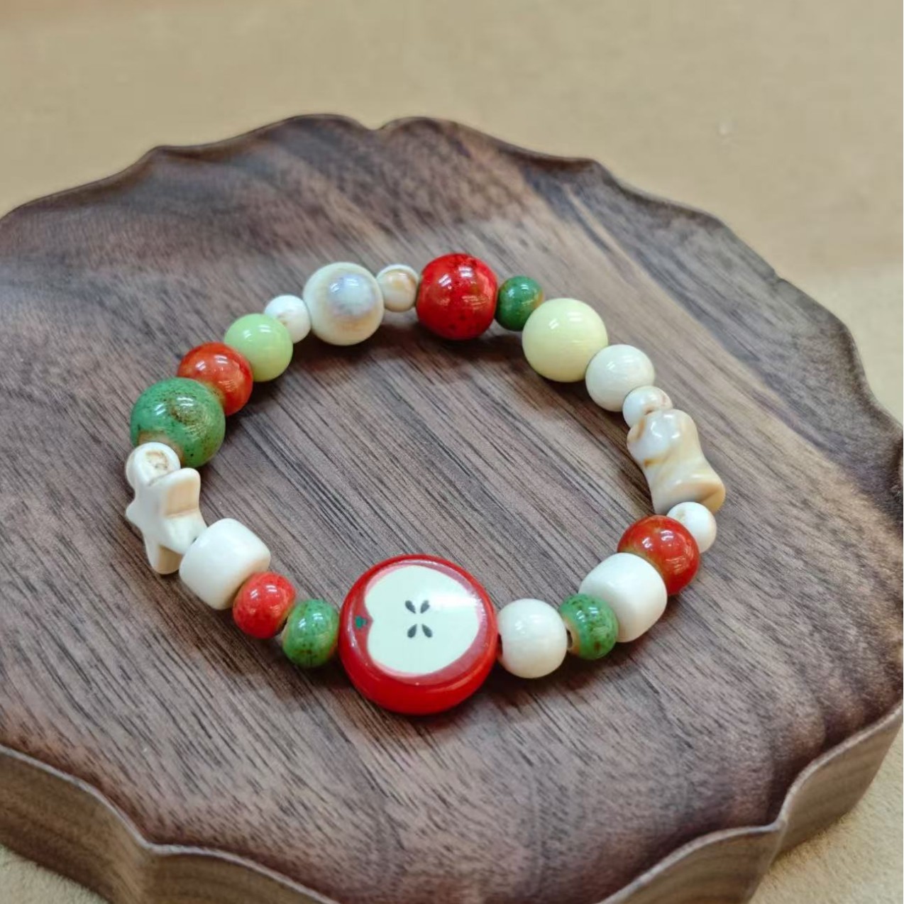 Retro Imitation Apple Ceramic  - Ceramic Link Bracelet 评论和价格