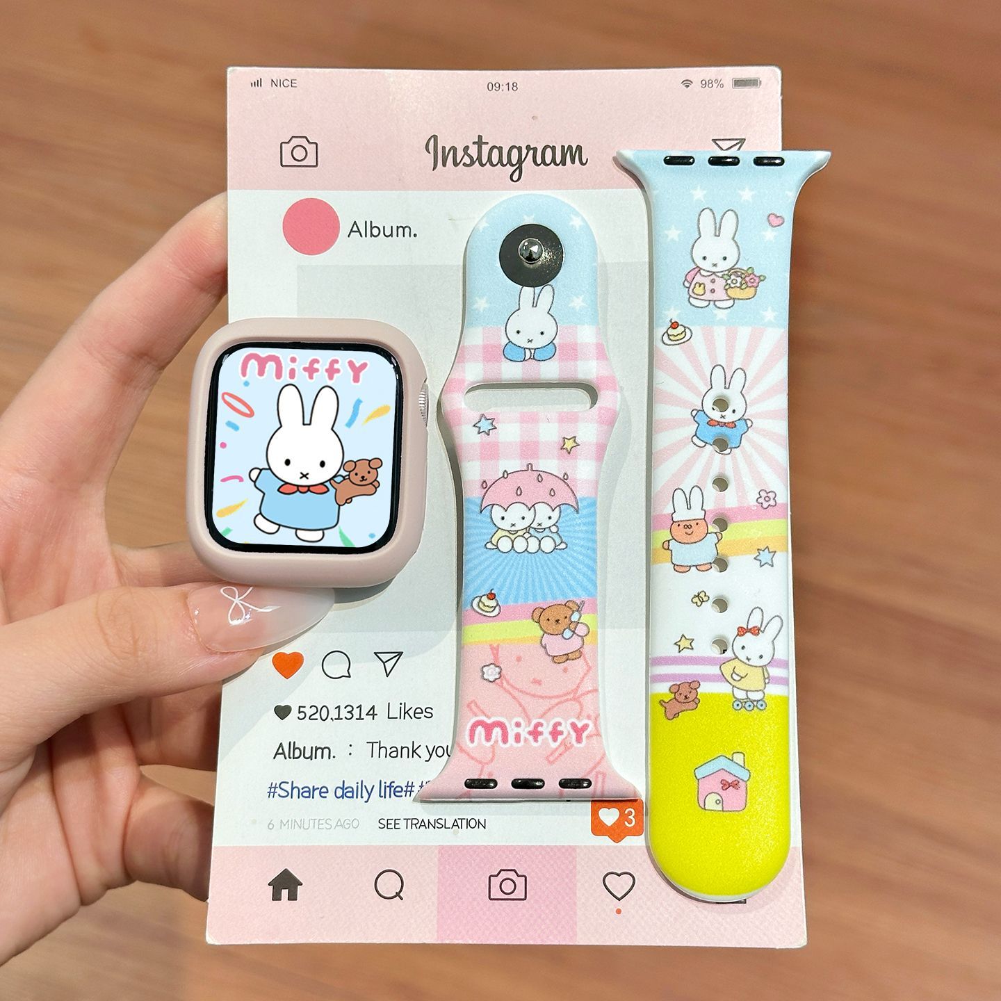 Dopamine Color Miffy Silicone  - Silicone Band Replacement 评论和价格