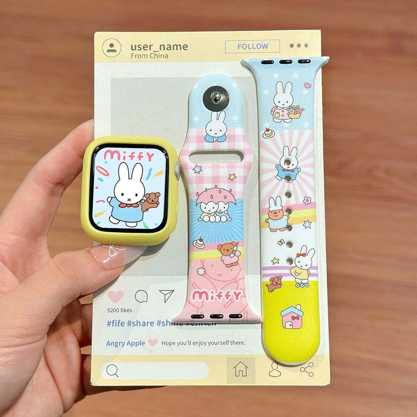 Dopamine Color Miffy Silicone  - Silicone Band Replacement 评论和价格