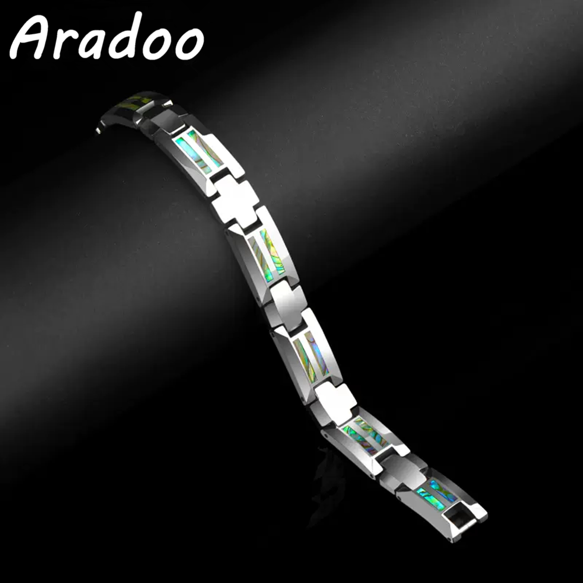 Abalone Shell Tungsten Steel B - Ceramic Link Bracelet 评论和价格
