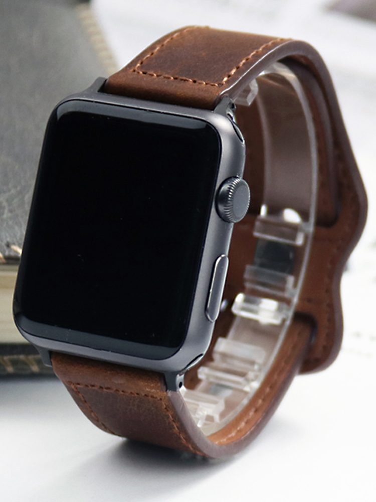 Genuine Leather Correa Strap f - Smartwatch Accessories Shop 评论和价格