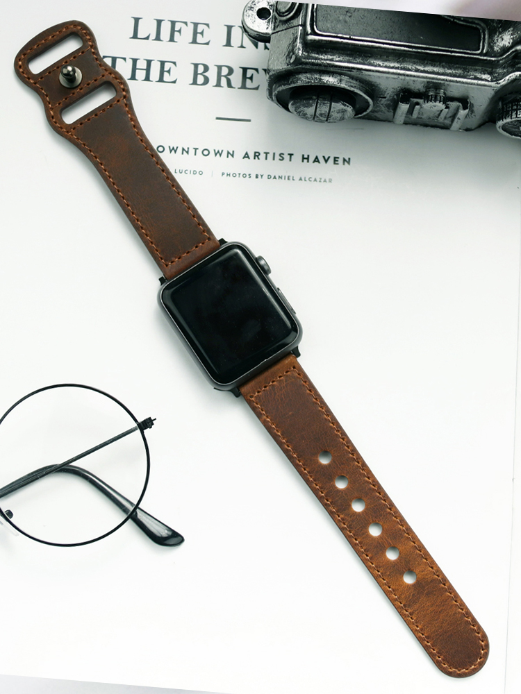 Genuine Leather Correa Strap f - Smartwatch Accessories Shop 评论和价格