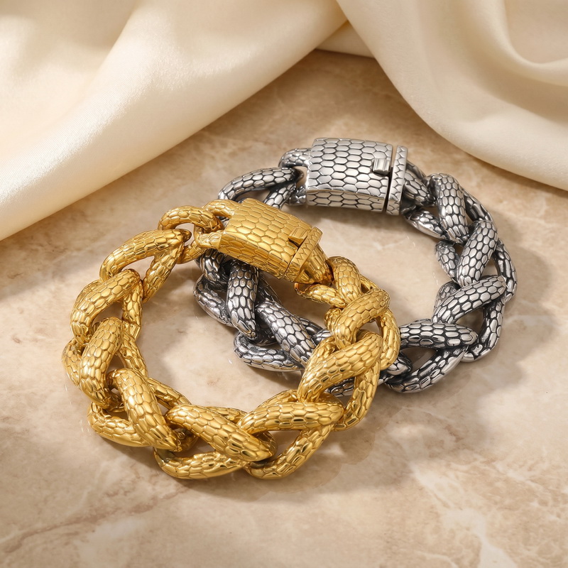 Kalen Snake Skin Cuban Link Me - Ceramic Link Bracelet 评论和价格